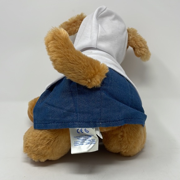 Build-A-Bear Barking Dog in Blue Jean Skirt and Myrtle Beach Hoodie - Picture 7 of 9